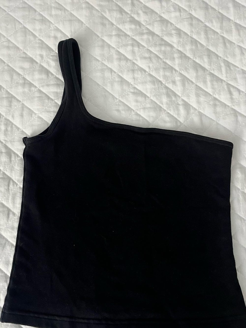 TNA One-Shoulder Black Women's Top